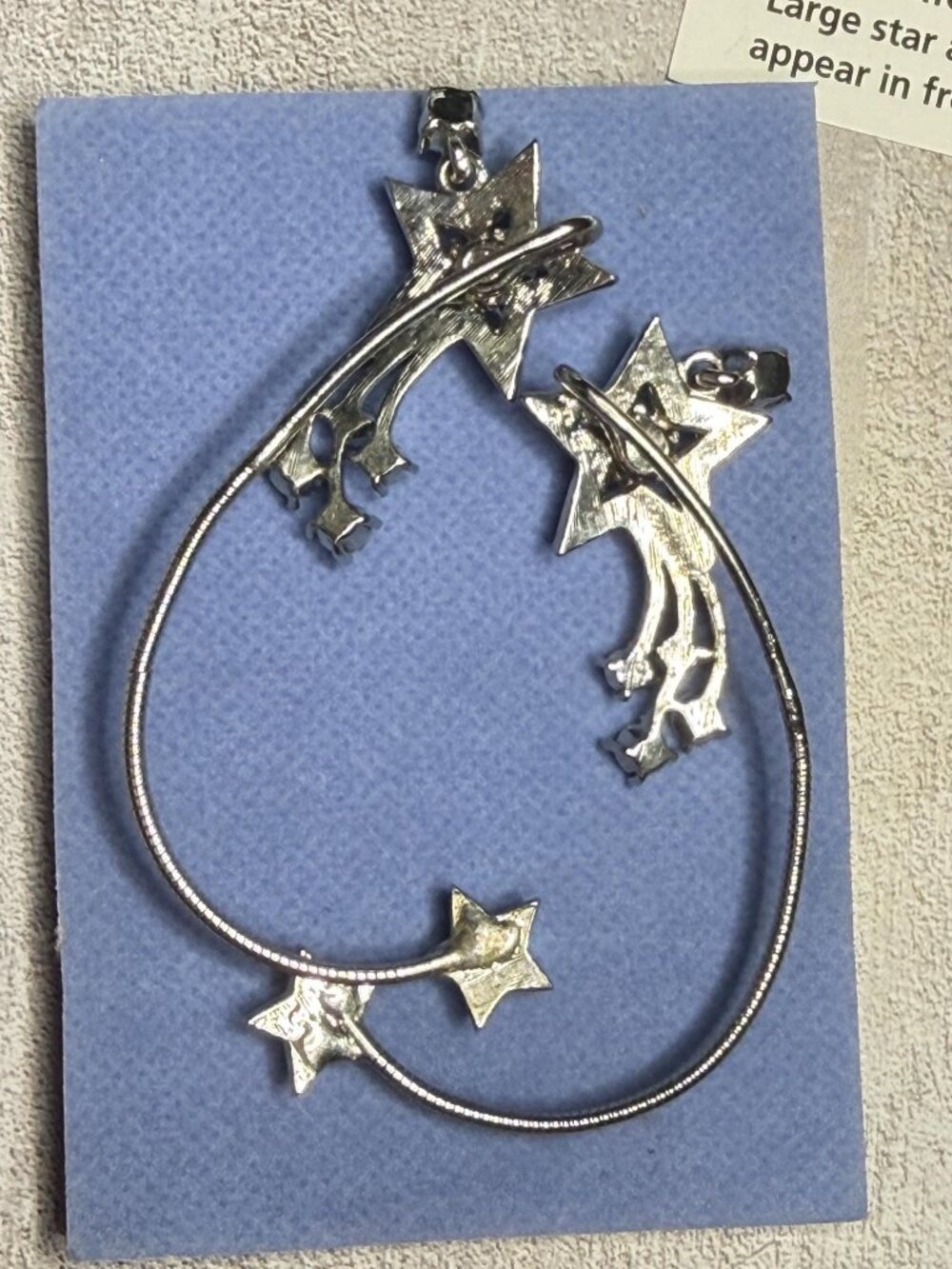2002 Avon Sparkling Wrap Around Shooting Star Earrings Rhinestone Ear Cuff NOS - Picture 7 of 14